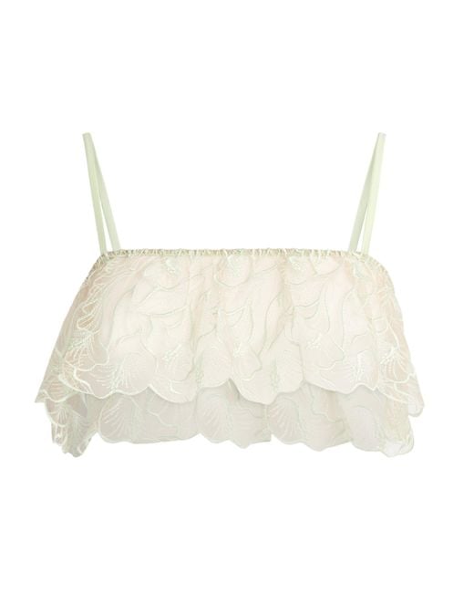 Kiki de Montparnasse Natural Lace Calla Lily Bandeau Bra