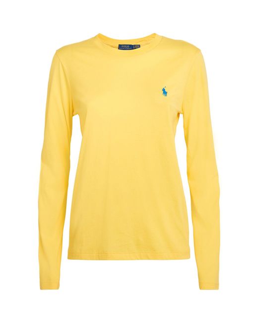Polo Ralph Lauren Yellow Cotton Polo Pony T-shirt
