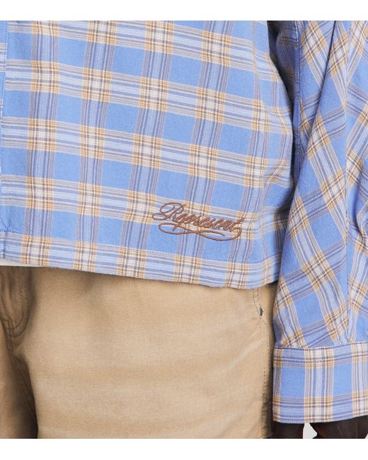 Represent Blue Santa Monica Flannel Shirt for men