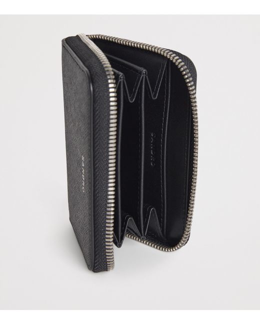 Sandro Black Grained Leather Zipped Wallet for men
