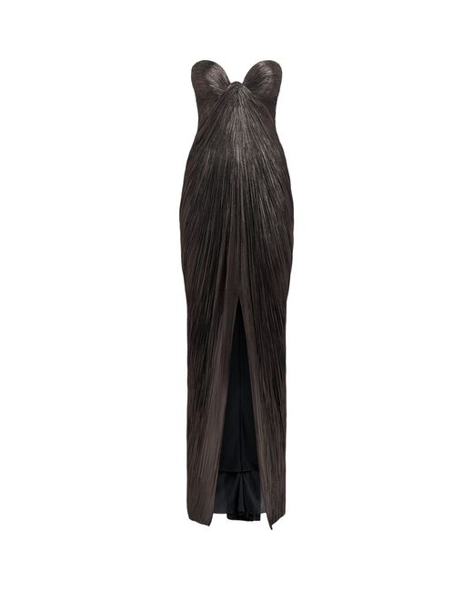 Maria Lucia Hohan Black Silk Nadira Bustier Gown