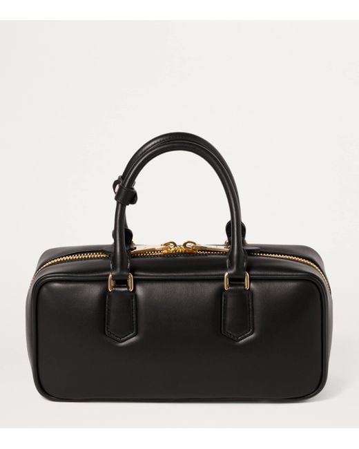 Miu Miu Black Leather Arcadie Top-Handle Bag
