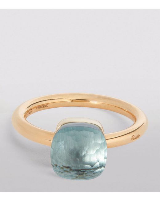 Pomellato Blue Mixed And Topaz Nudo Petit Ring