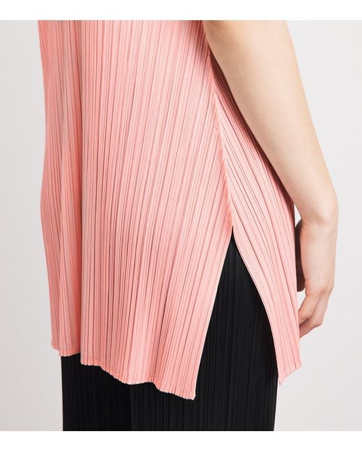 Pleats Please Issey Miyake Pink Monthly Colors March Mini Dress