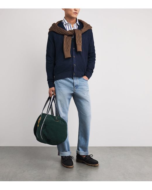 Polo Ralph Lauren Blue Linen Relaxed Cardigan for men