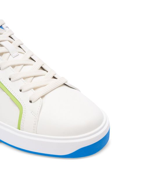 Balmain White Leather B-court Sneakers for men