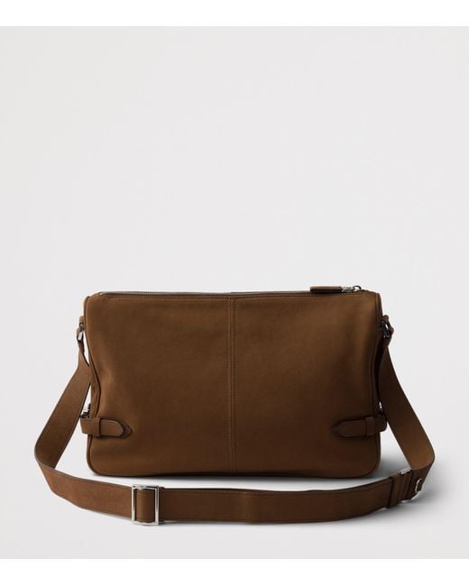 Prada Brown Leather Satchel for men