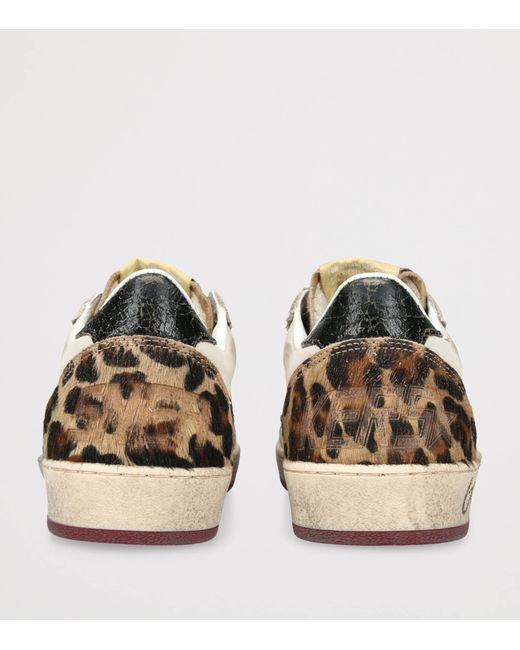 Golden Goose Deluxe Brand Natural Leather-Pony Hair Ballstar Sneakers