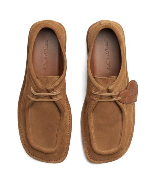 Bottega Veneta Brown Suede Daddy Derby Shoes for men