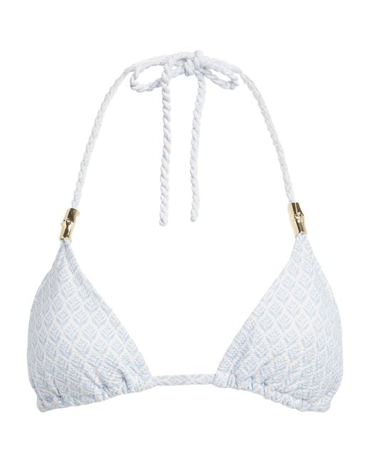 Heidi Klein White Triangle Elba Bikini Top
