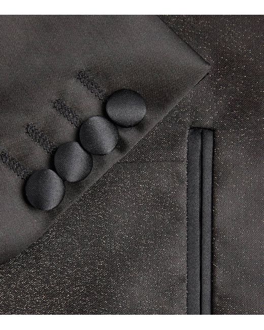 Pal Zileri Black Satin-Lapel Blazer for men
