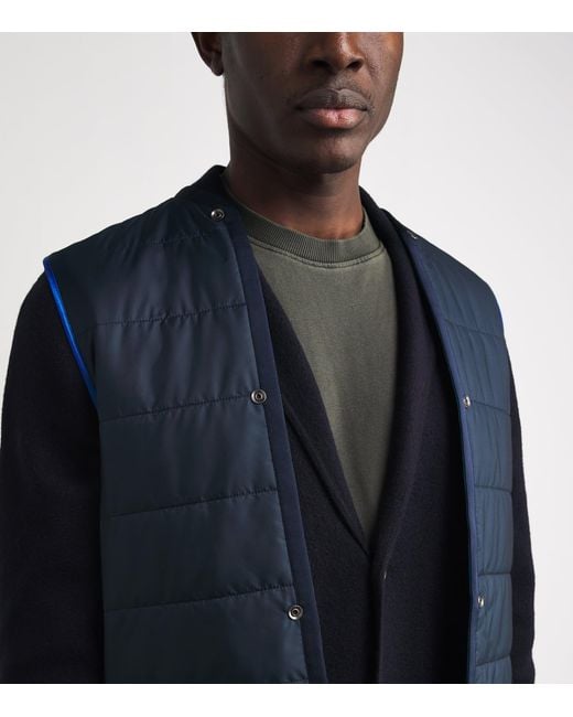 Paul Smith Brown Wool Gilet-Lined Mac Coat for men