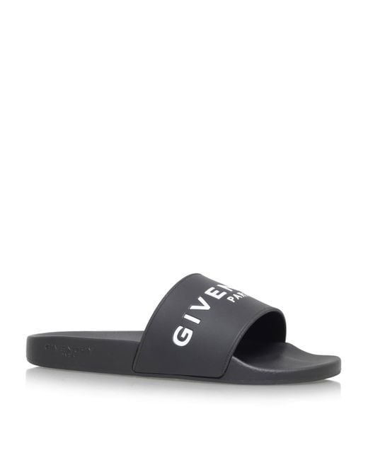 Givenchy Black Logo Slides for men