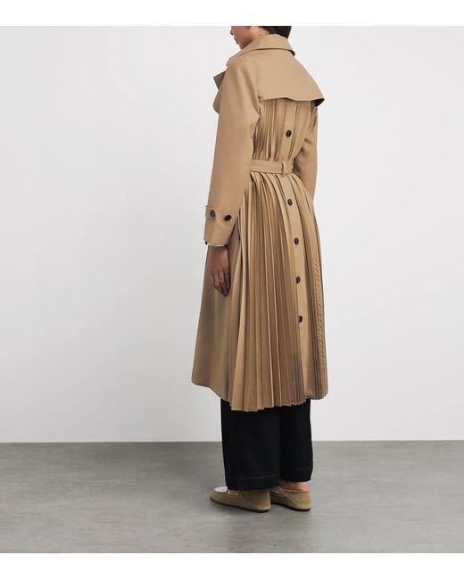 Sandro Natural Pleated Trench Coat