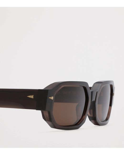 Ahlem Brown Jules Angular Rectangle Sunglasses for men
