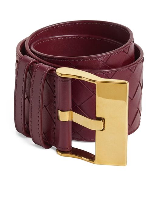 Bottega Veneta Purple Large Calfskin Intrecciato Watch Belt