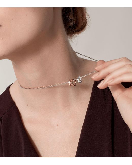Cartier Metallic And Diamond Love Necklace