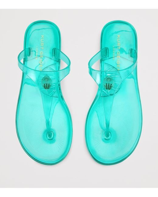 Kurt Geiger Green Maddison T-Bar Sandals
