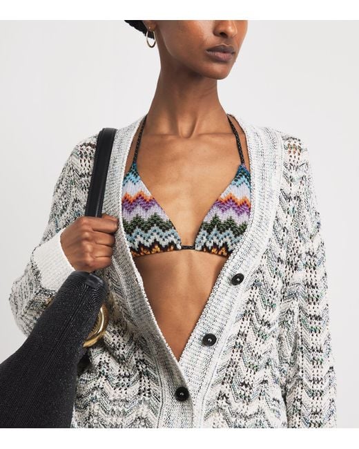 Missoni Gray Relaxed Zigzag Sweater