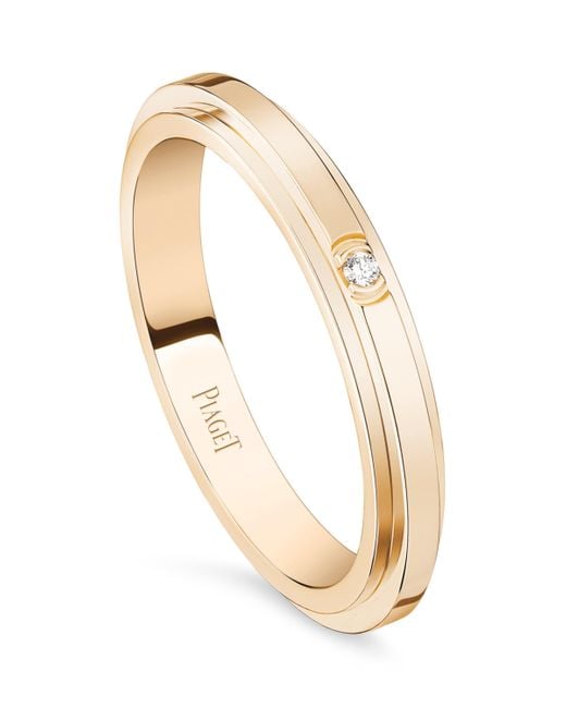 Piaget Metallic Rose And Single Diamond Possession Ring
