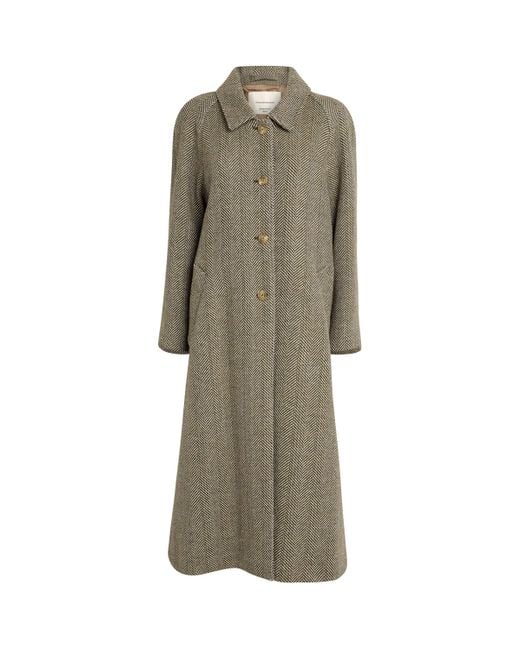 Weekend by Maxmara Natural Wool-Blend Herringbone Coat