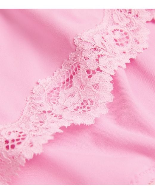 Skims Pink Lace-Trim Fits Everybody Boyshort Briefs