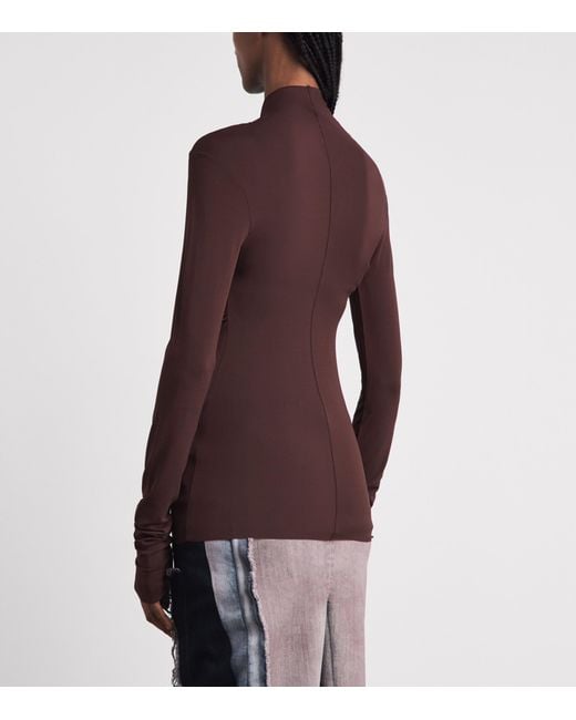 Rick Owens Purple Twisted Kail Top