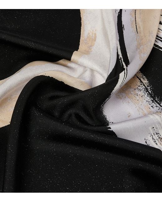Marina Rinaldi Black Silk Scarf