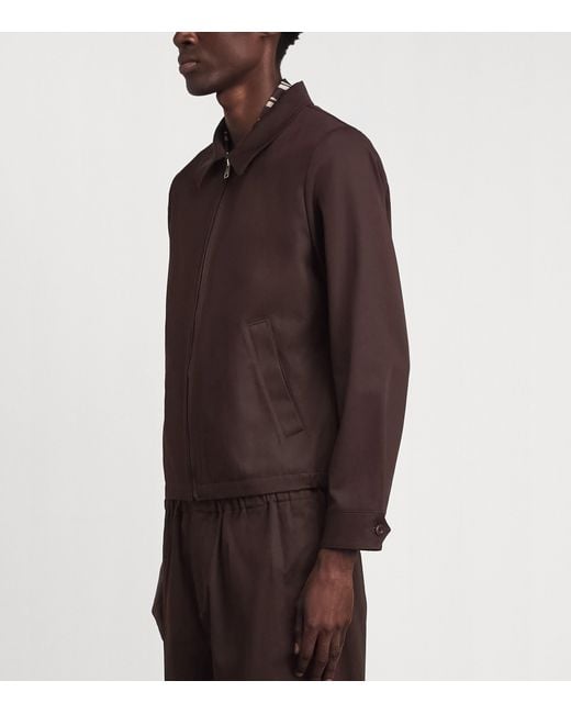 Sandro Brown Cotton Collared Jacket for men