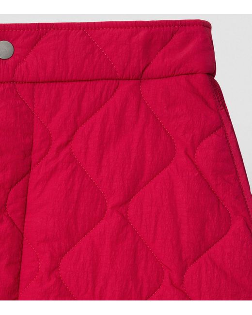 Burberry Red Nylon Quilted Mini Skirt