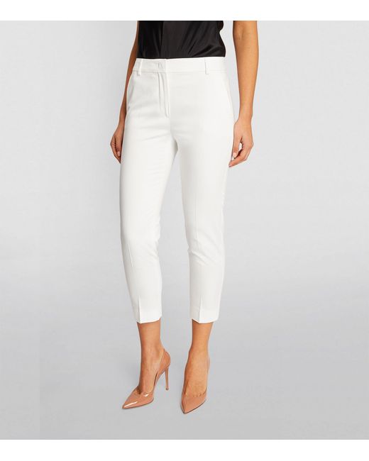 Max Mara White Cropped Lince Trousers