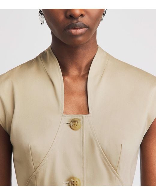 Huishan Zhang Natural Stretch-Cotton Nyx Midi Dress