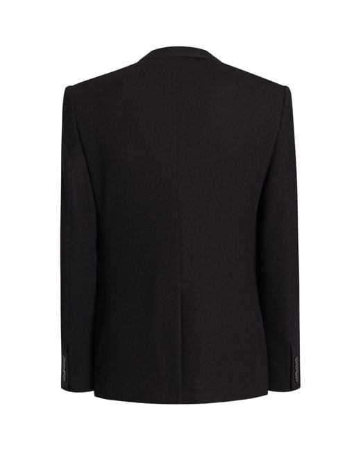 Dolce & Gabbana Black Virgin Wool-Cotton Blazer for men
