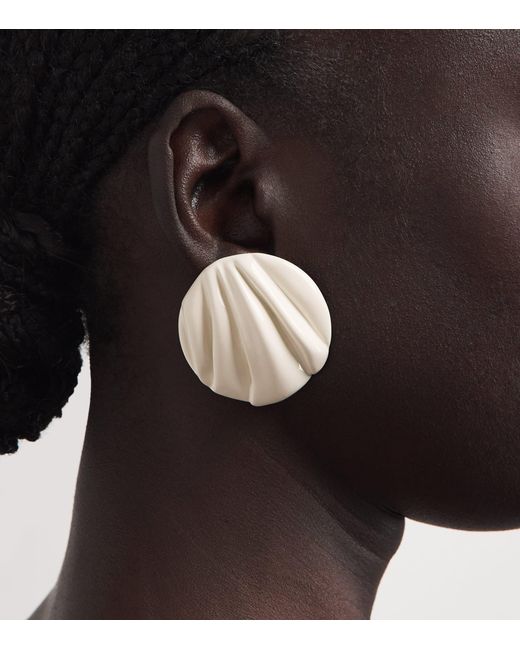 Chloé Natural Pleats Clip-On Earrings