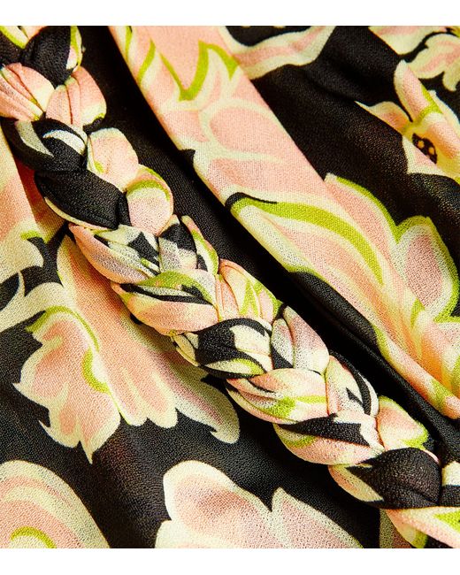 Etro Metallic Floral Wrap Maxi Skirt
