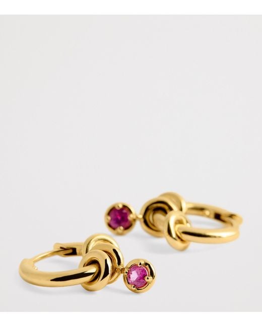 Spinelli Kilcollin Metallic And Sapphire Zahra Hoop Earrings