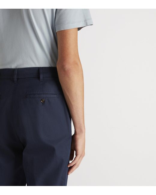 Dunhill Blue Cotton Gabardine Chinos for men