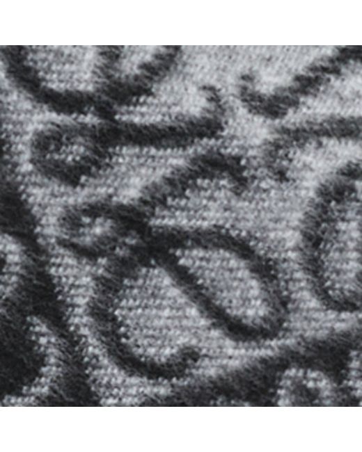 Loewe Gray Wool-Cashmere Anagram Scarf