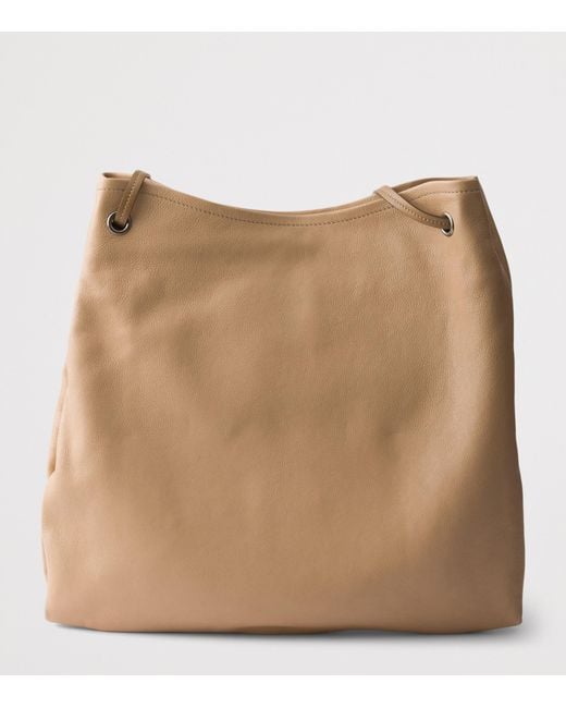 Prada Brown Large Leather Route Shoulder Bag