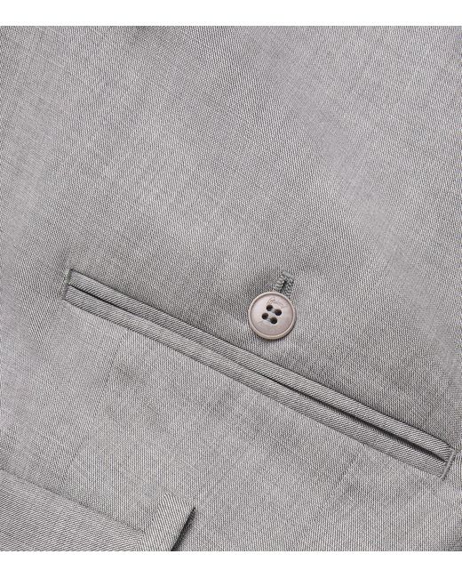 Brioni Gray Wool Straight Journey Trousers for men