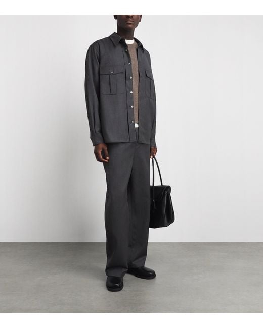 LE17SEPTEMBRE Gray Wool-Blend Drawstring Trousers for men