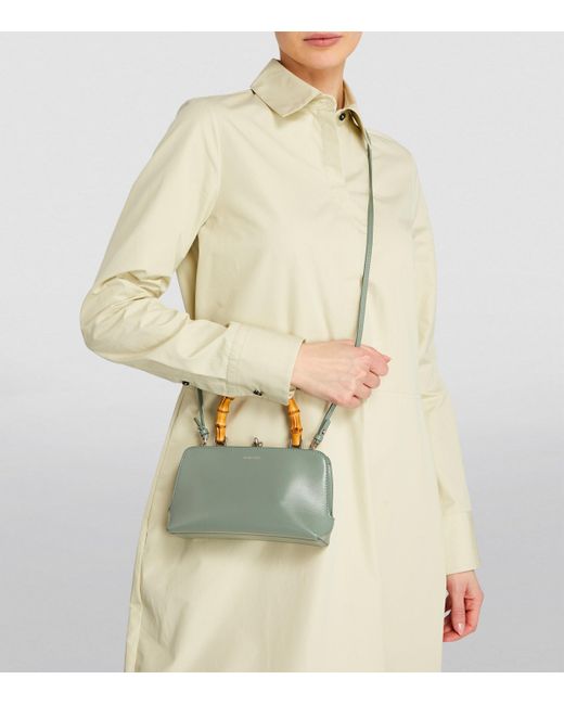 Jil Sander Green Mini Goji Bamboo-Handle Bag