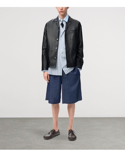 Loewe Blue Drawstring Denim Shorts for men