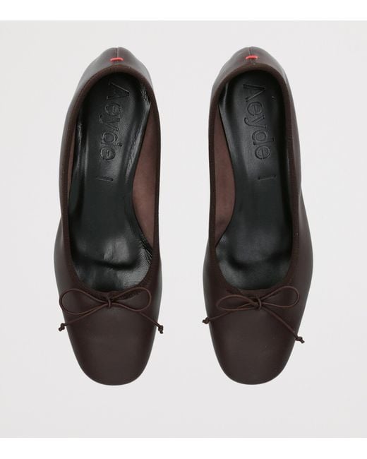 Aeyde Brown Leather Onda Pumps 25