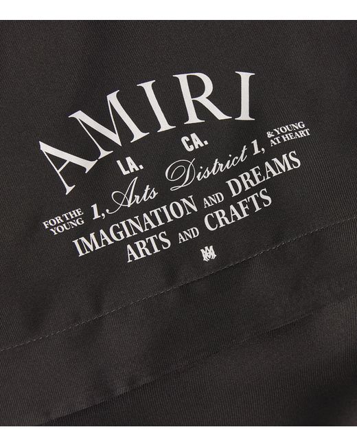 Amiri Black Silk Logo Shorts for men
