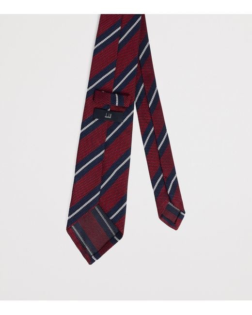 Dunhill Purple Silk Grenadine Stripe Tie for men