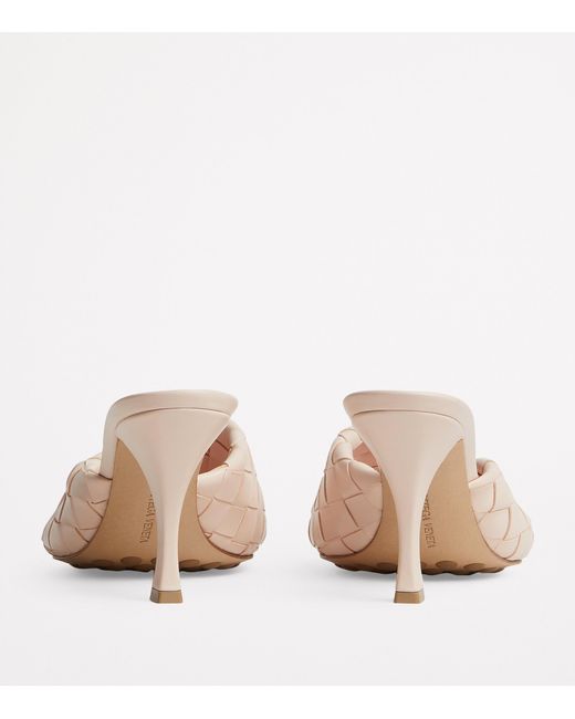 Bottega Veneta Pink Leather Intrecciato Blink Mules 80