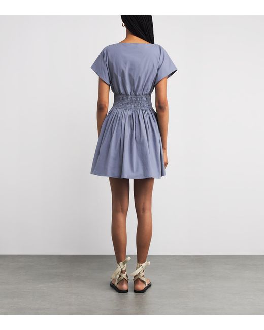 Matteau Blue Cotton Mini Dress