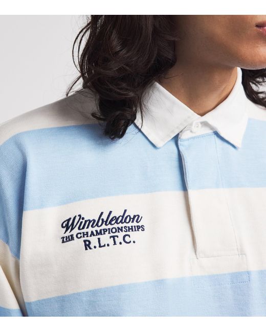 Polo Ralph Lauren Blue X Wimbledon Cotton Rugby Shirt for men