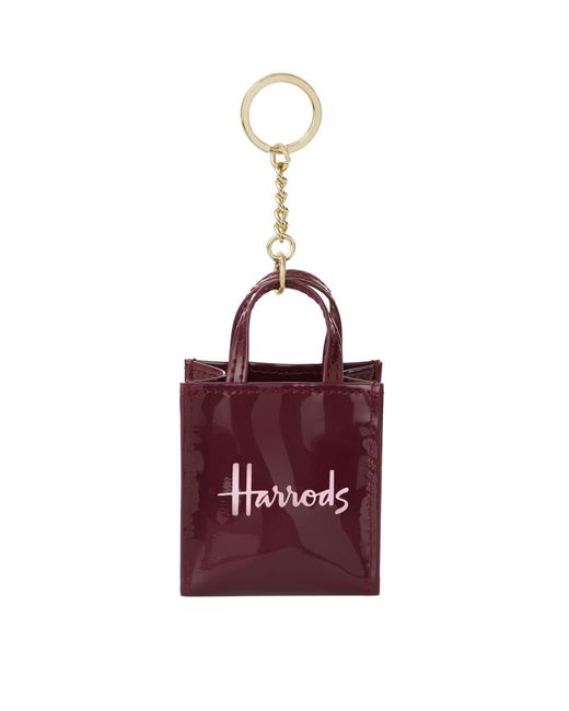 Harrods Mini Shopper Bag Keyring in Purple | Lyst UK